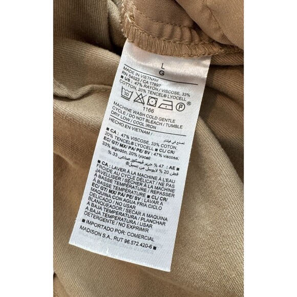 Old Navy Women's Tan Extra High Rise Taylor Straight Trouser Pants Cargo Pockets - Picture 7 of 12